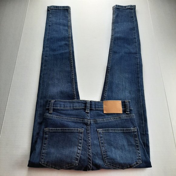 French Connection Reset Skinny Jean Women's Size 4 Dark Wash Mid Rise 5 Pocket - Picture 4 of 7